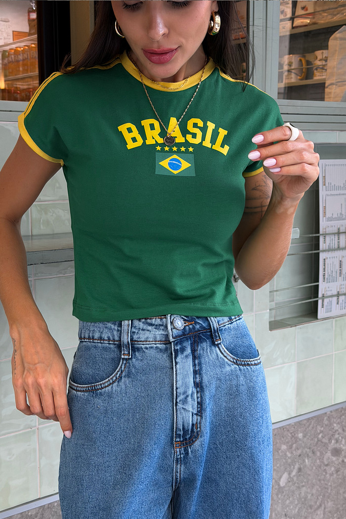BABY TEE BRASIL VERDE