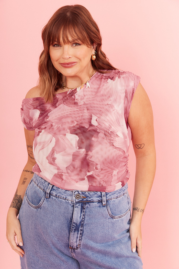 BLUSA NATHALIA ROSA MANCHADO