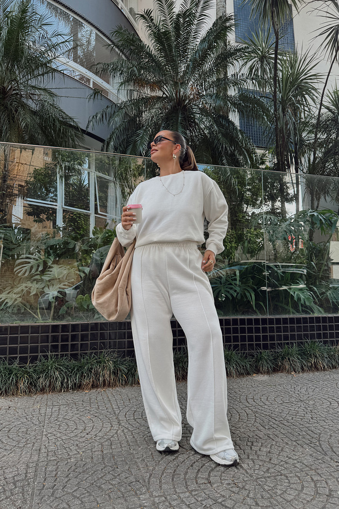 CALÇA MOLETOM PREMIUM TALI OFF WHITE