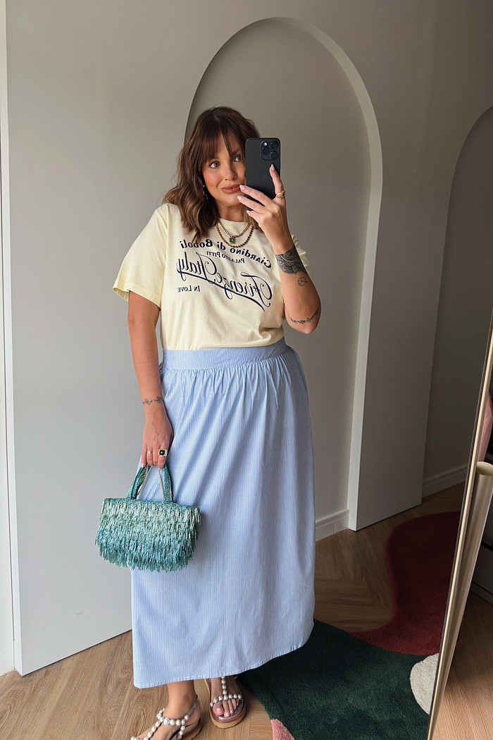 SAIA MIDI LISTRADA LUISA LISTRADO AZUL