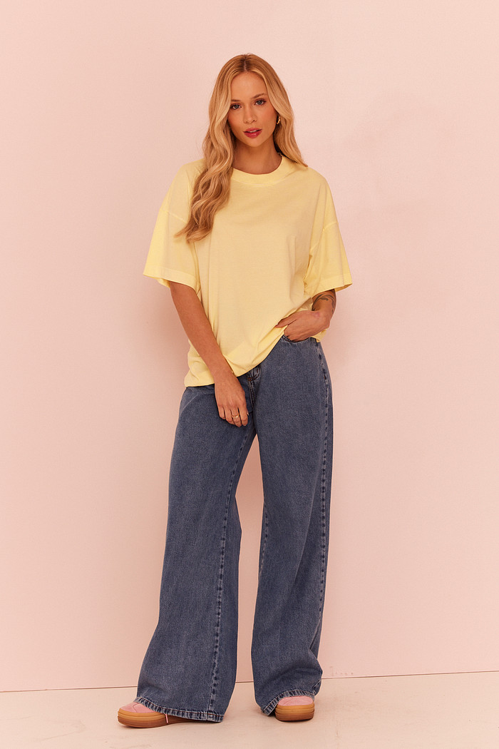 T-SHIRT OVER TURIN AMARELO MANTEIGA