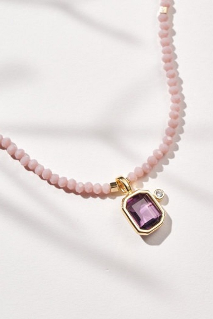 COLAR INFINITO PURPLE CRISTAL LILAS