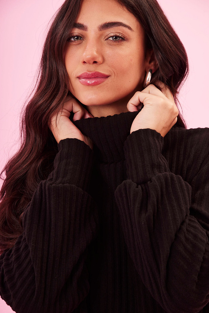 CONJUNTO TRICOT COMFY PRETO