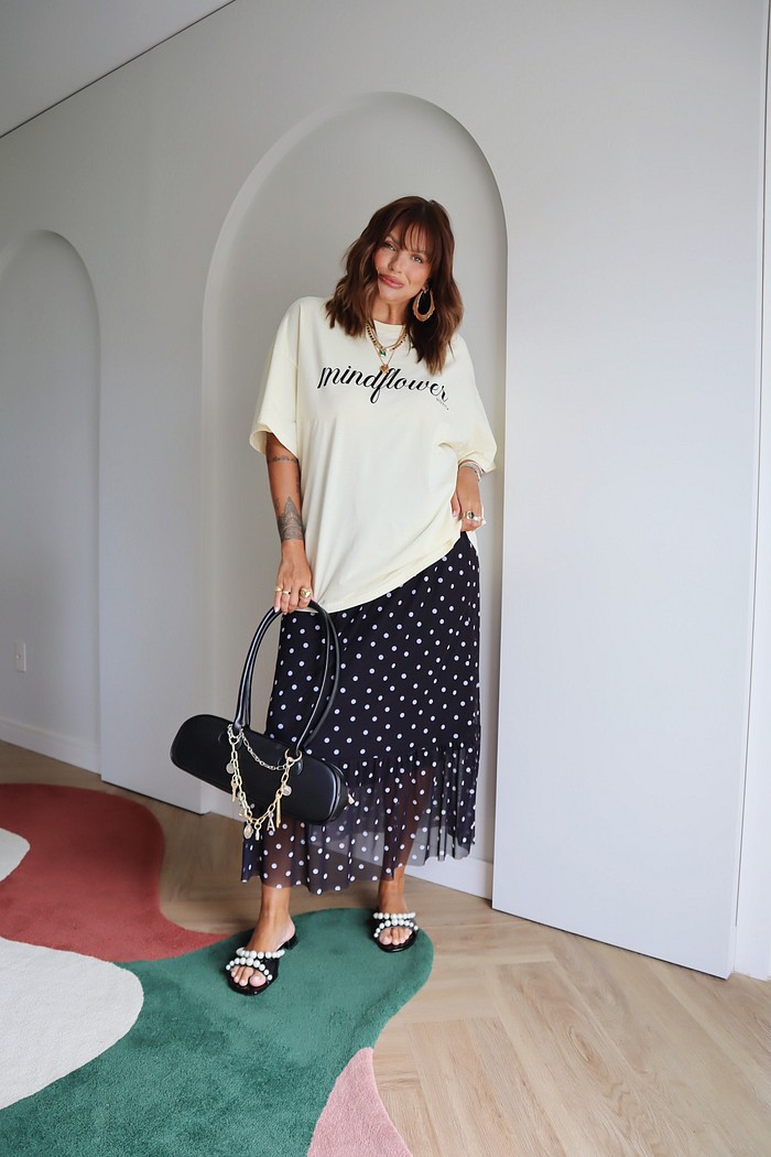 T-SHIRT OVER MINDFLOWER AMARELO