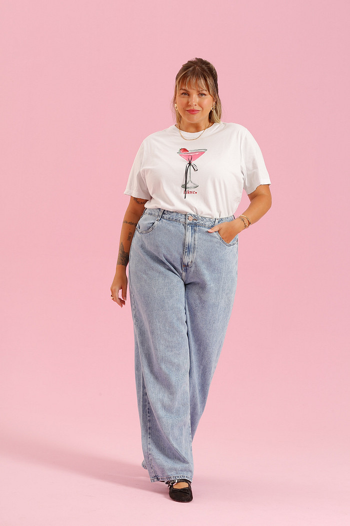 T-SHIRT MARTINI PINK OFF WHITE