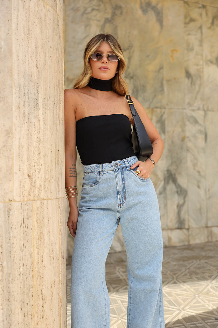 Blusa Tomara que Caia Vanessa PRETO