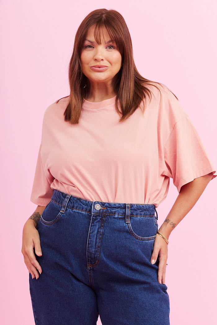 T-SHIRT OVER TURIN ROSA