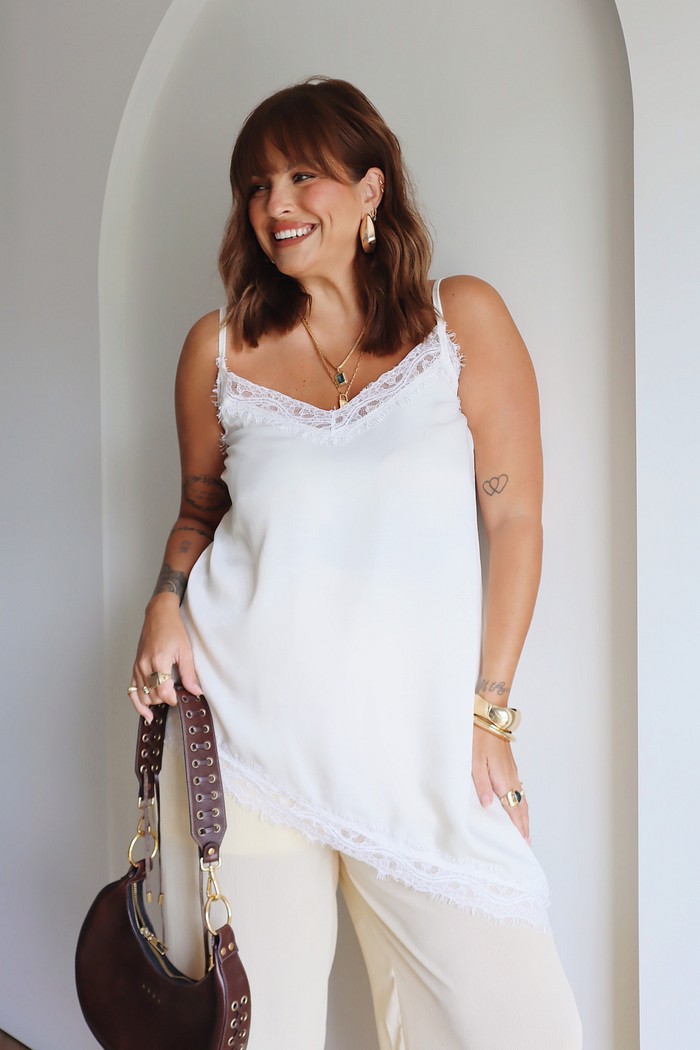 REGATA DE ALÇA JOICE OFF WHITE