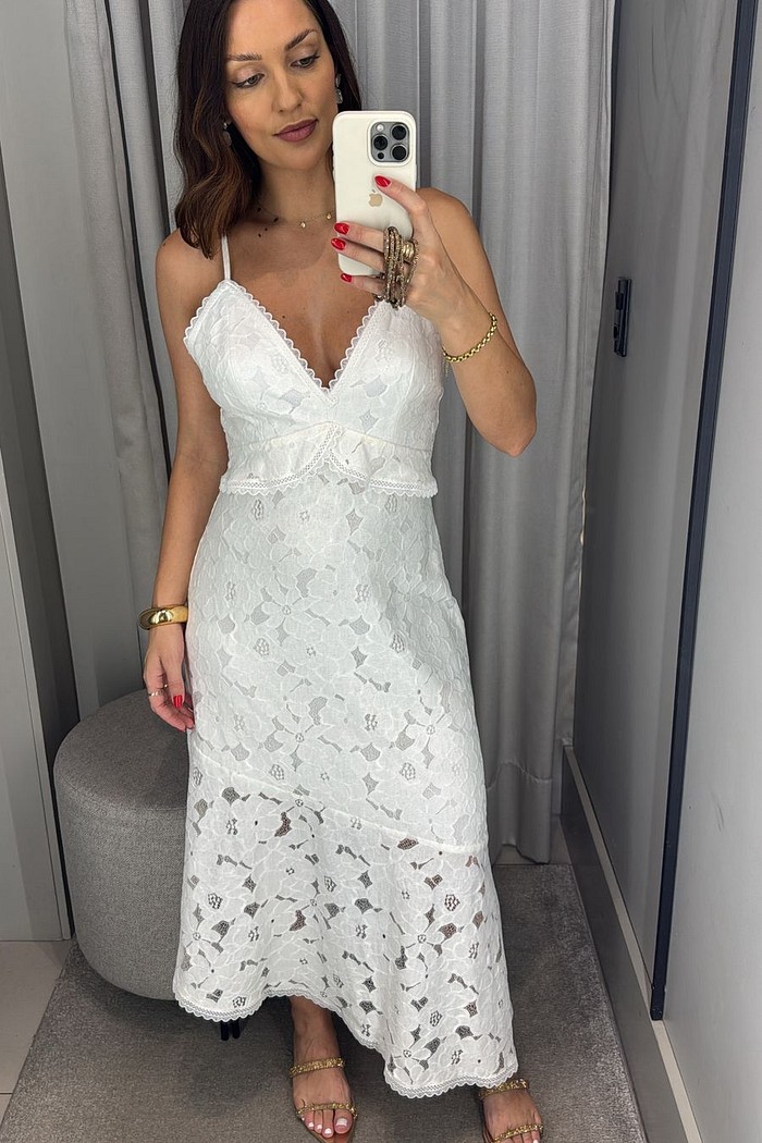 VESTIDO MIDI DECOTE V DETALHE REGULADOR MORENA ROSA