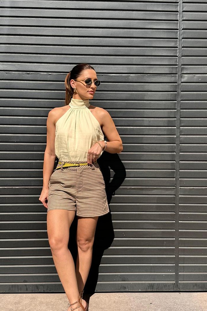 BLUSA LINHO VERDE ALFAFA FORUM