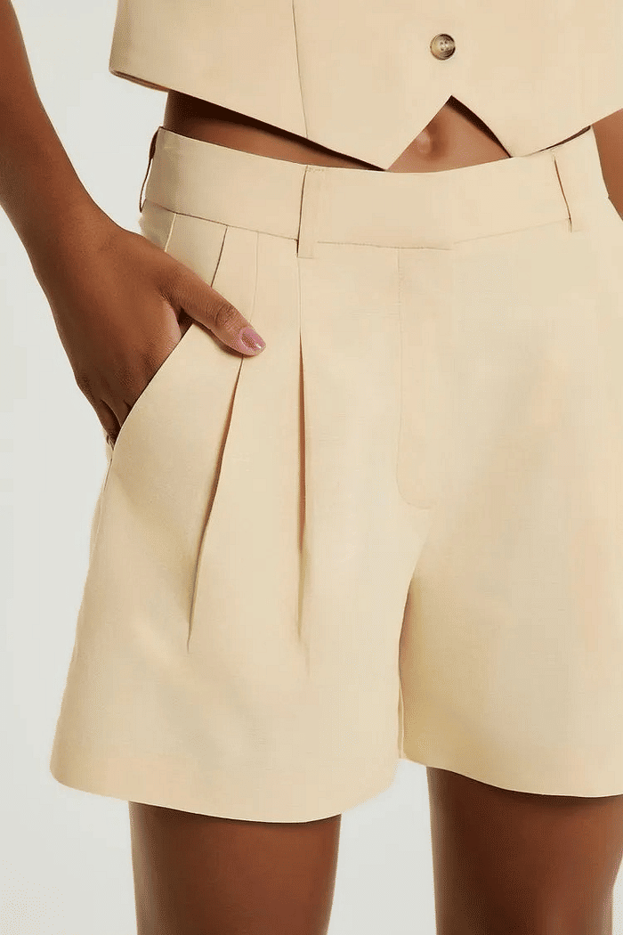 BERMUDA 2 PREGAS BEGE AMENDOA MY PLACE