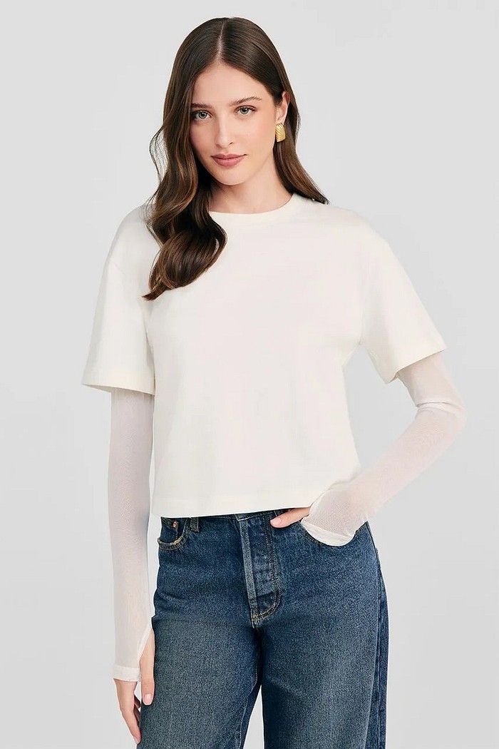 TSHIRT TULE MALU OFF WHITE NV