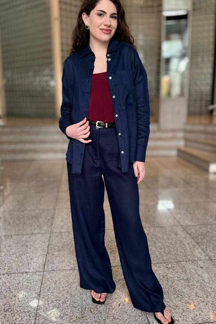 CALCA MANUELA AZUL MARINHO