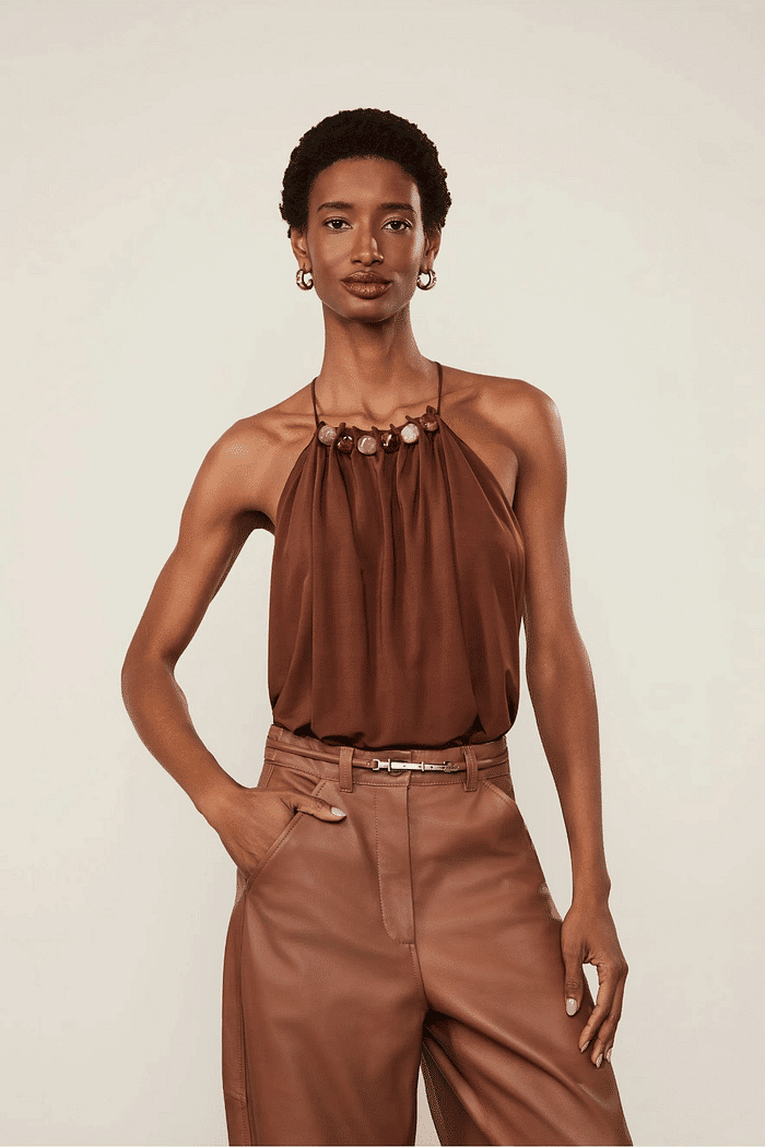 BLUSA PREGAS ADORNO ANIMALE