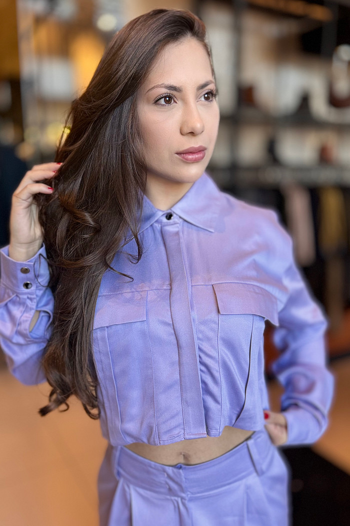 CAMISA VIOLET  ROXO CLARO JOHN JOHN