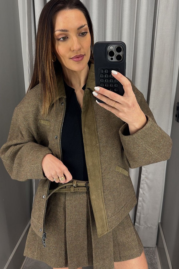 JAQUETA ISADORA MARROM SELA NV