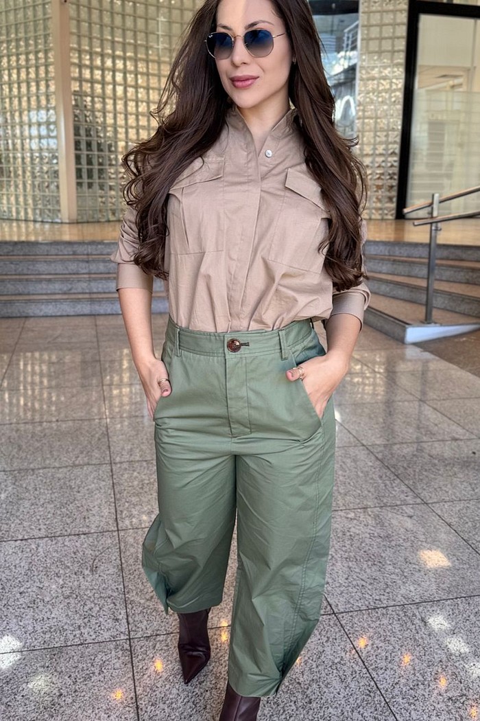 CALCA ALGODAO ABOTOAMENTOS NA BARRA ANIMALE