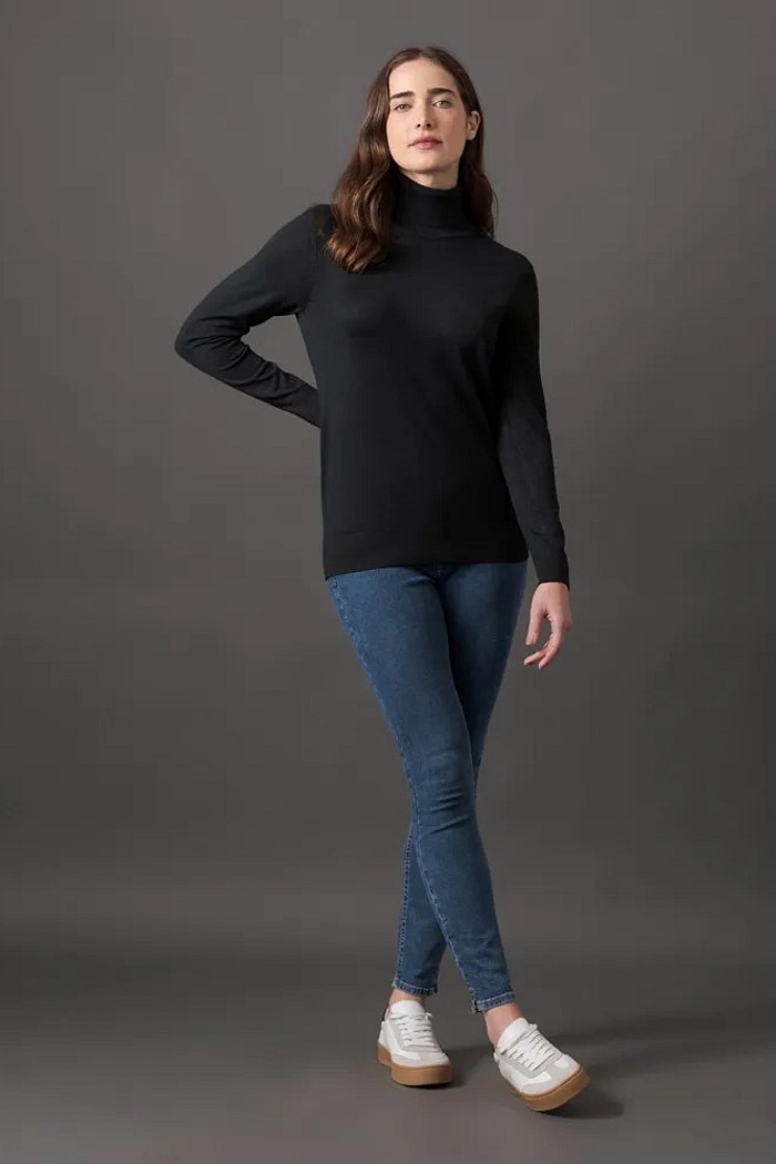 SUETER  BASICO GOLA ALTA PRETO CALVIN KLEIN