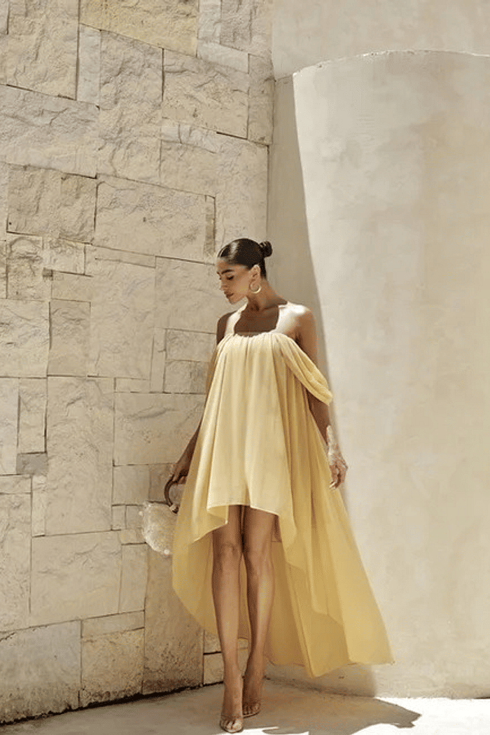 VESTIDO ALCAS CAIDAS FLUIDO