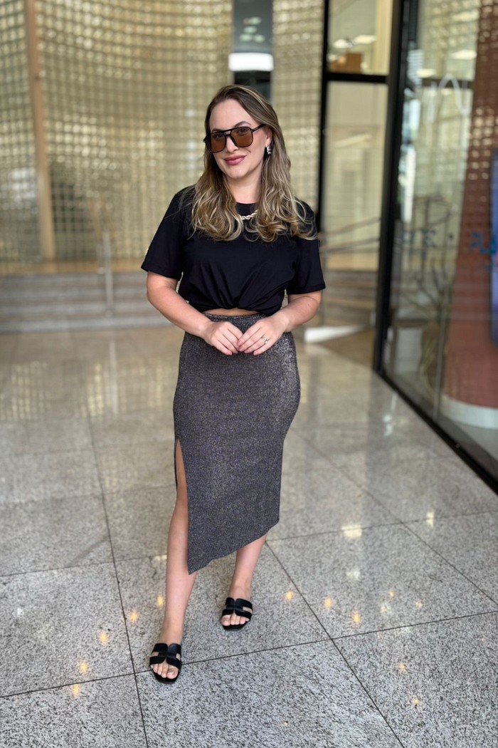 SAIA MIDI FENDA LUREX MY PLACE