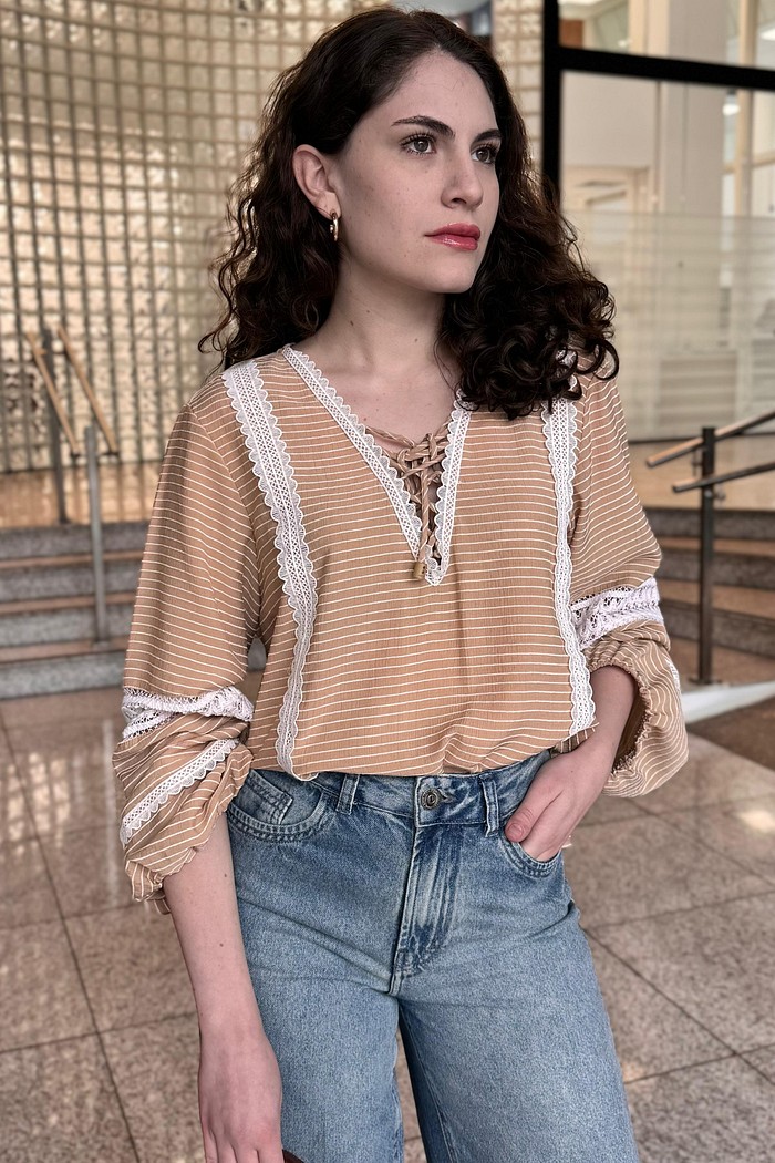 BATA DECOTE AMARRACAO MORENA ROSA