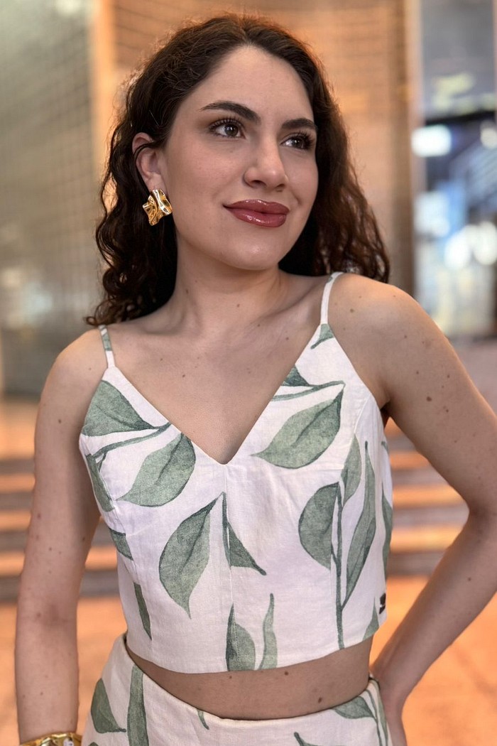 TOP LINHO ESTAMPADO CALVIN KLEIN