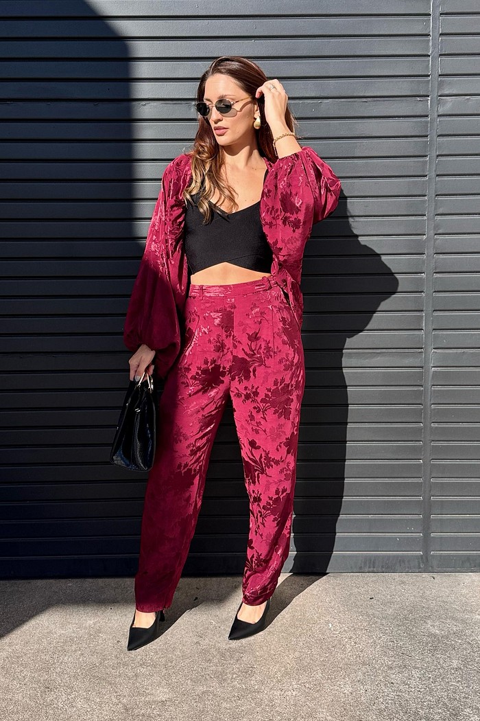 CASAQUETO CLARISSA VERMELHO BORDO NV