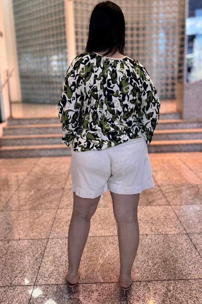 BERMUDA SARJA  ALFAIATARIA SUPER HIGH LANÇA PERFUME