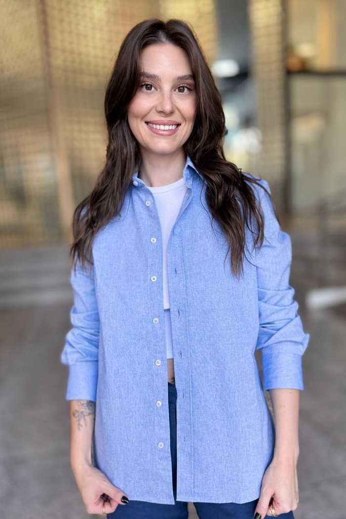 CAMISA DANA  AZUL CLARO NV