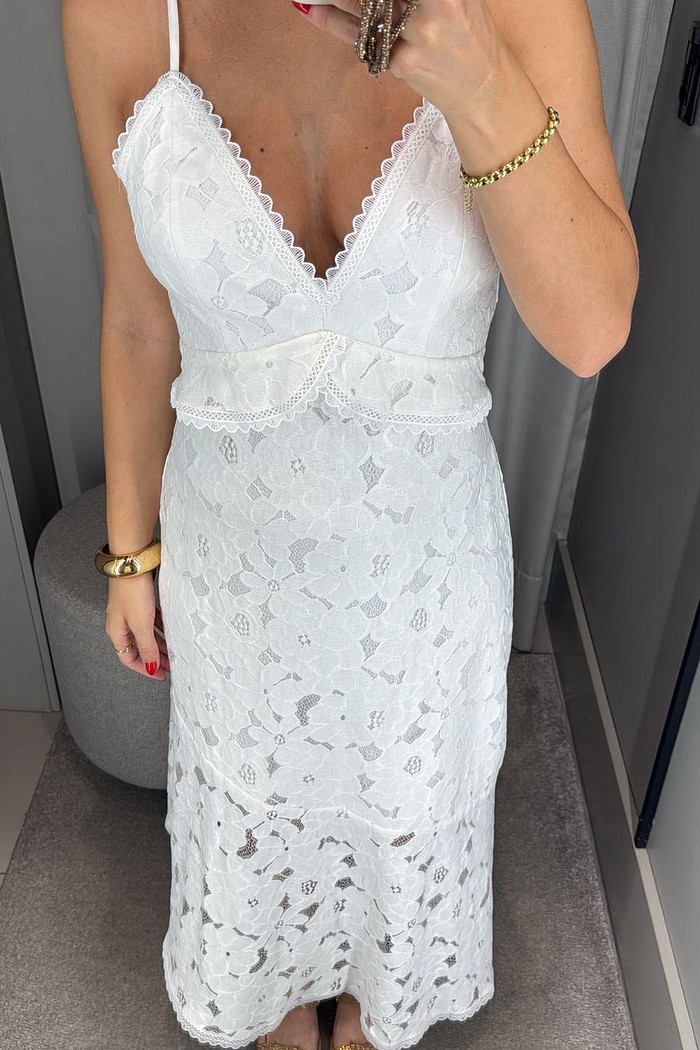 VESTIDO MIDI DECOTE V DETALHE REGULADOR MORENA ROSA