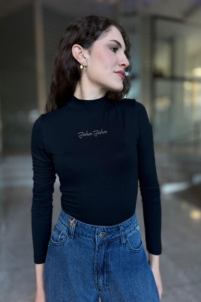 BLUSA VISCO TOUCH BLACK JOHN JOHN
