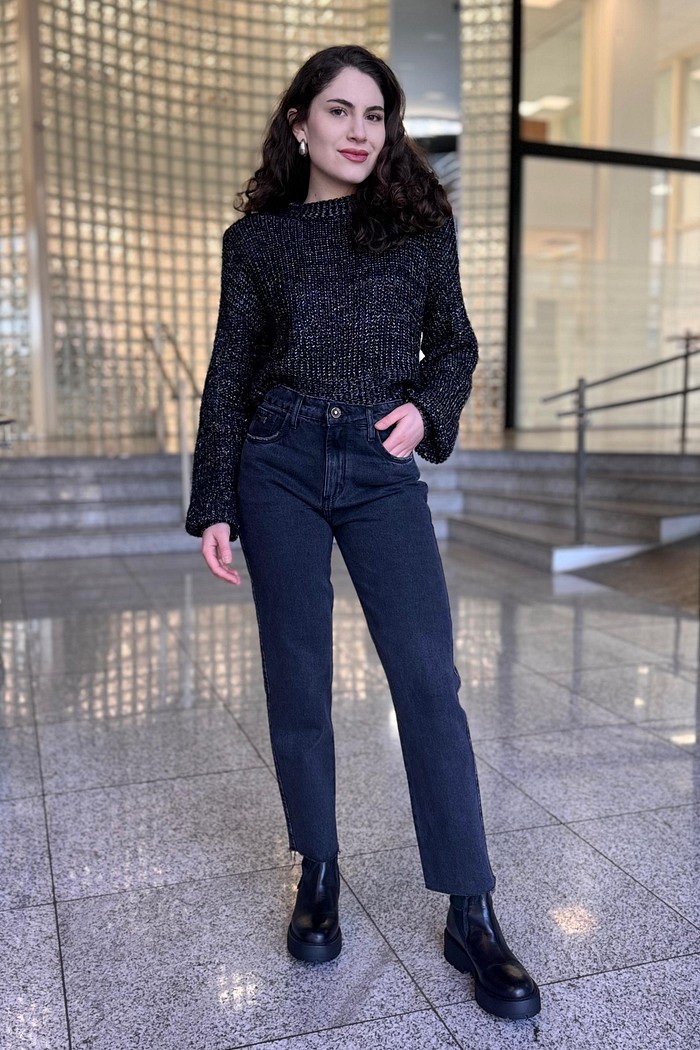 CALCA JEANS RETA ANKLE HIGH LANÇA PERFUME