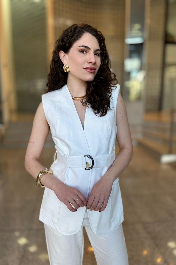 COLETE BOLSOS FRENTE OFF WHITE ANIMALE