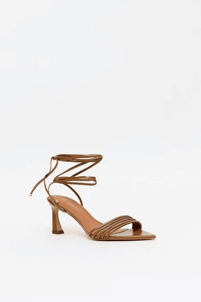 SANDÁLIA  COURO E AMARRAÇÃO LANÇA PERFUME