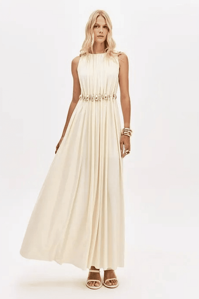 VESTIDO SUPER MIDI COM CORDÃO E AVIAMENTOS LANÇA PERFUME