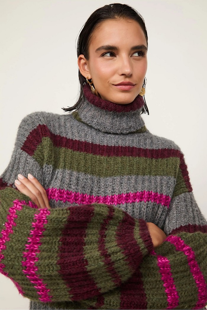 CASACO LISTRA COLORS DE TRICOT ANIMALE