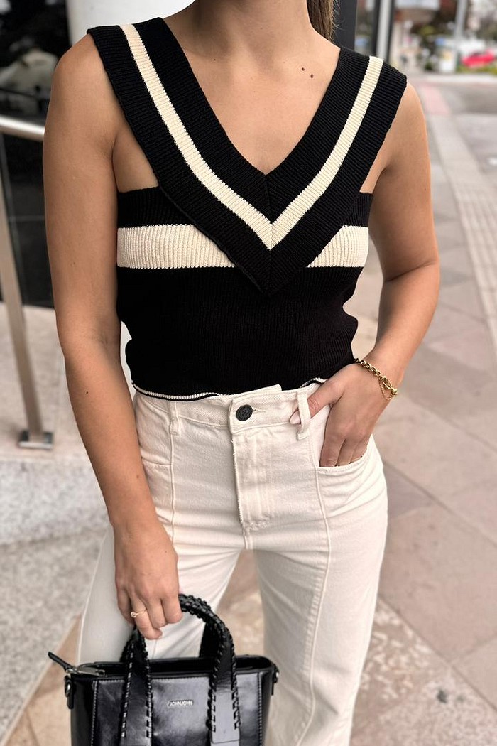 CROPPED TRICOT LISTRA  MY PLACE