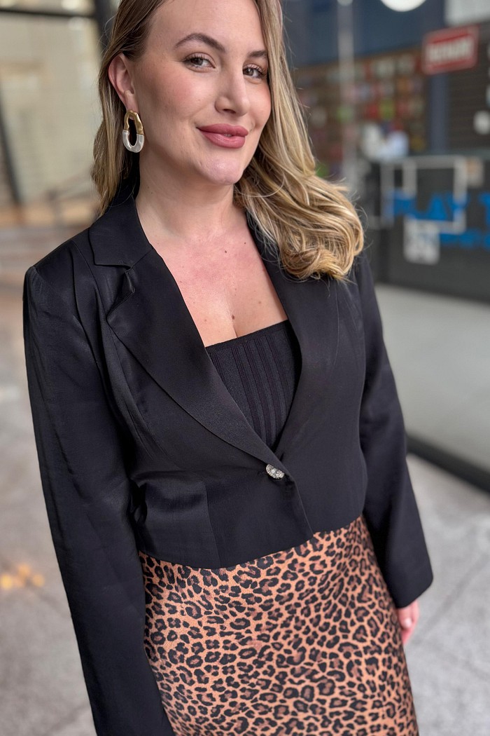 BLAZER ALFAIATARIA PRETO MARIA VALENTINA