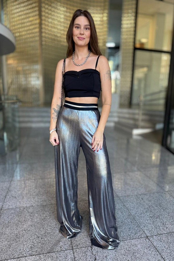 CALCA MALHA COM COS DE ELASTICO PRETO CALVIN KLEIN