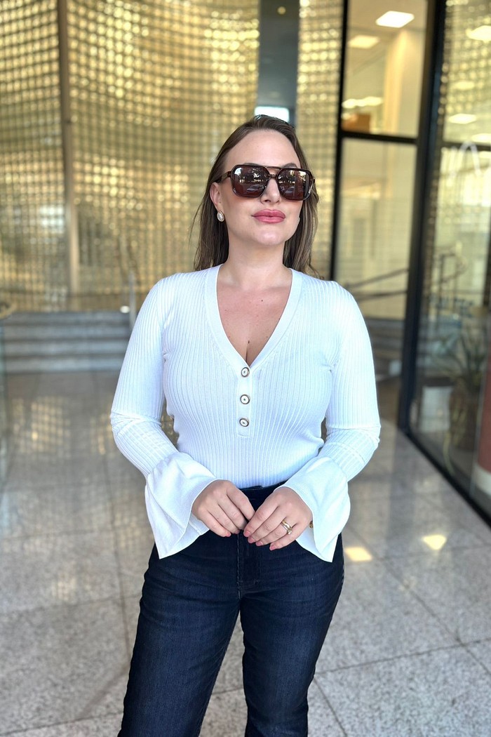 BLUSA TRICOT SILVIE  OFF WHITE NV