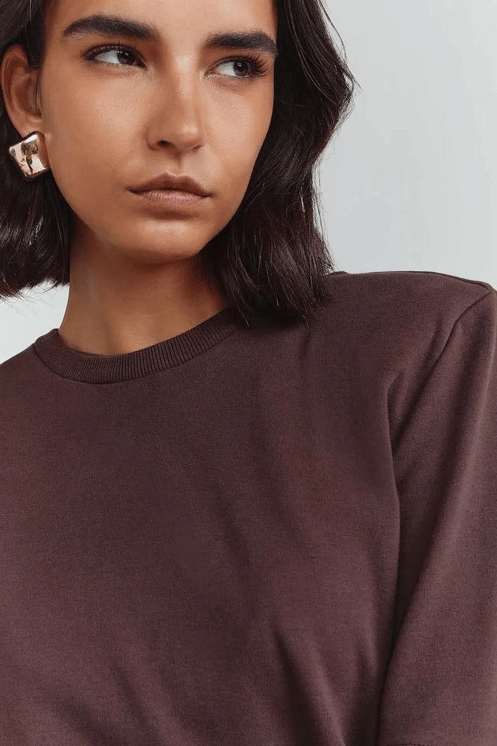 TSHIRT NATI MARROM SUEDE NV