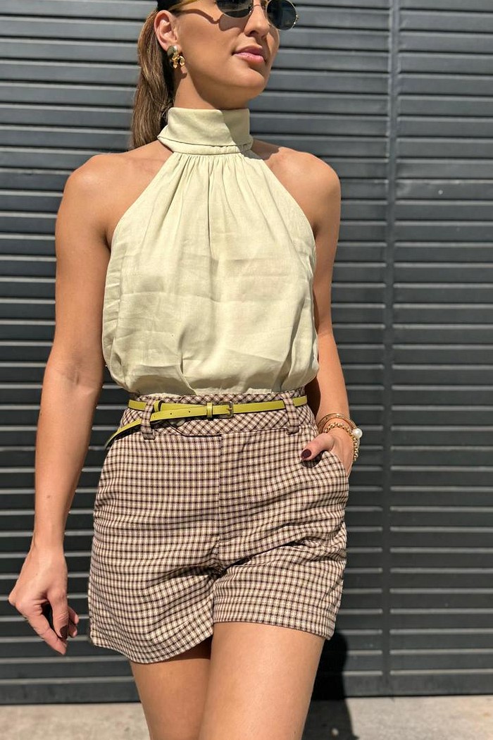 BLUSA LINHO VERDE ALFAFA FORUM