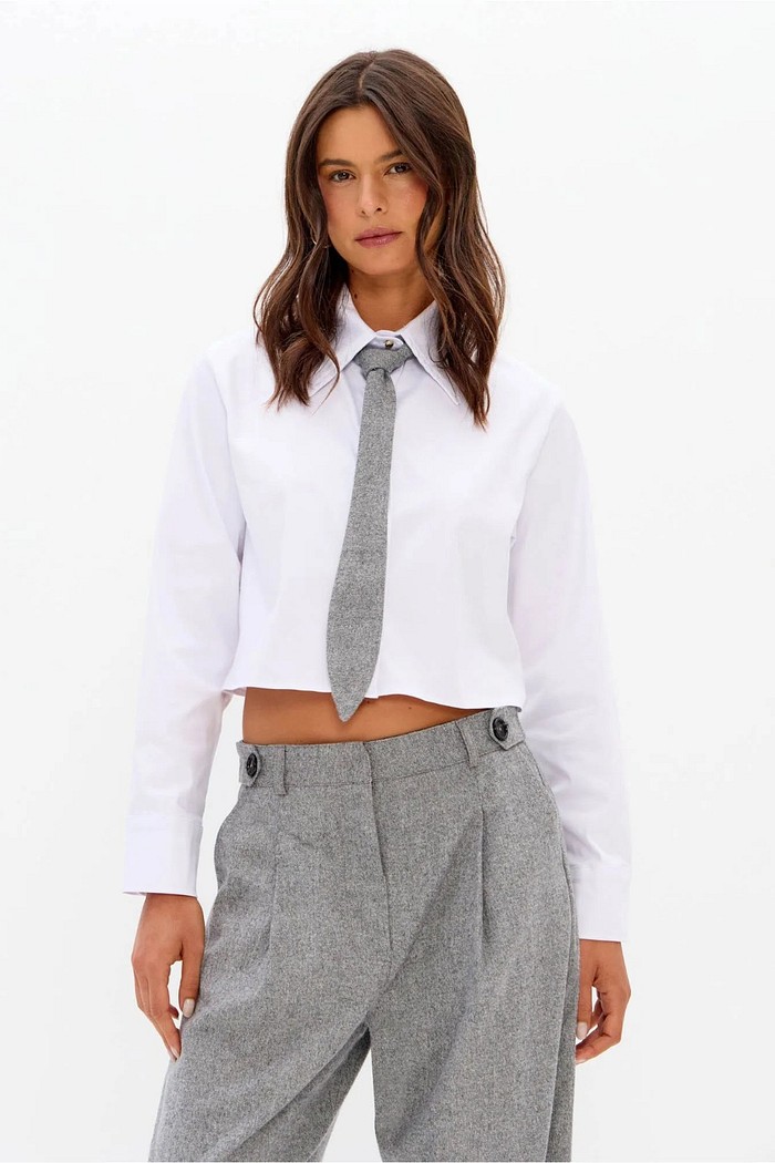 CAMISA CROPPED MANGA LONGA LANÇA PERFUME