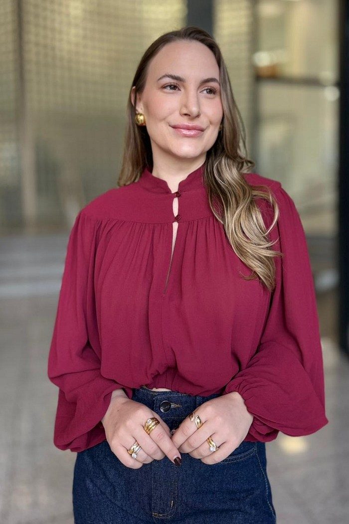 BLUSA CROPPED VERMELHO ANIMALE