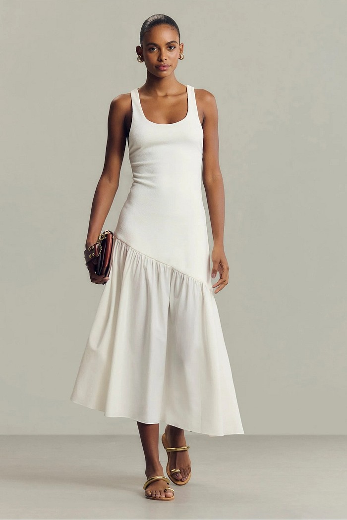 VESTIDO MALHA RECORTES COM TRICOLINE ANIMALE