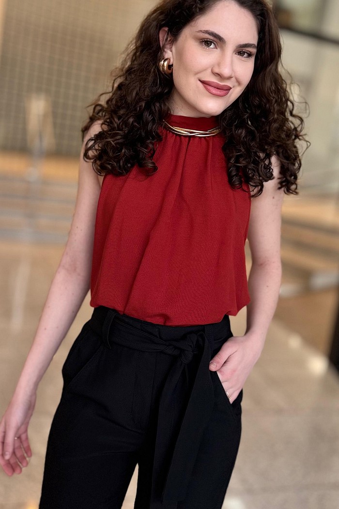 BLUSA LINHO LARANJA  FORUM