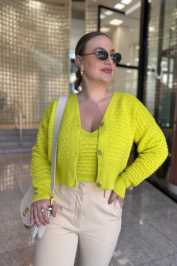 TWIN SET PONTO COLMEIA TRICOT NEON MY PLACE