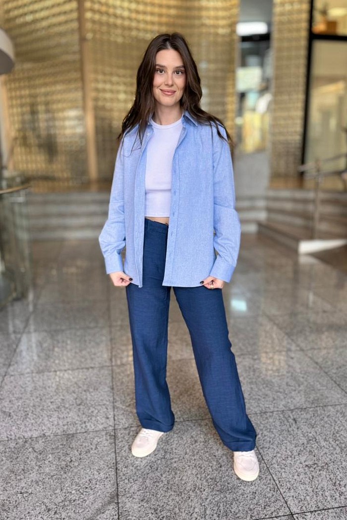 CAMISA DANA  AZUL CLARO NV