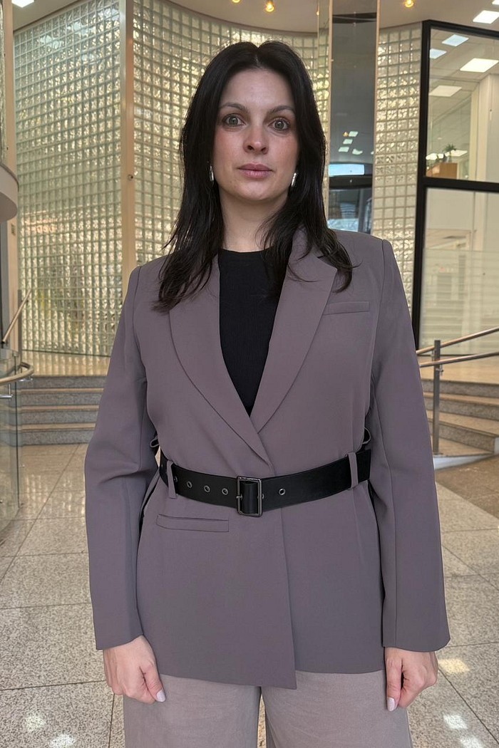 BLAZER BELTED MARROM MEDIO JOHN JOHN