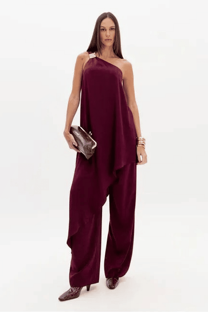 VESTIDO ASSIMETRICO OMBRO UNICO LANÇA PERFUME